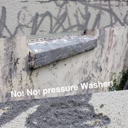 Pressure washers cause damage