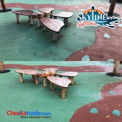 SoftWash Treatment of Wet Pour Playground in Cheltenham